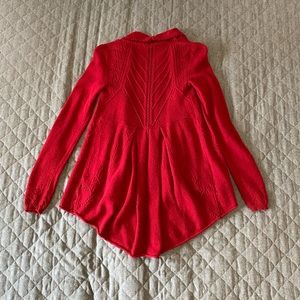 Anthropology Red Knitted & Knotted Size XS Sweater